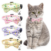 XLSXEXCL floral yellow cat collar worn daily for cute summer style