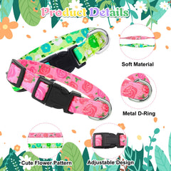 XLSXEXCL adjustable small-dog collar ensures comfortable fit across necks 9 to 13.7 inches.