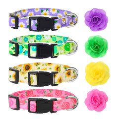 XLSXEXCL flower dog collar with removable flower adds cute daily styling for small dogs.