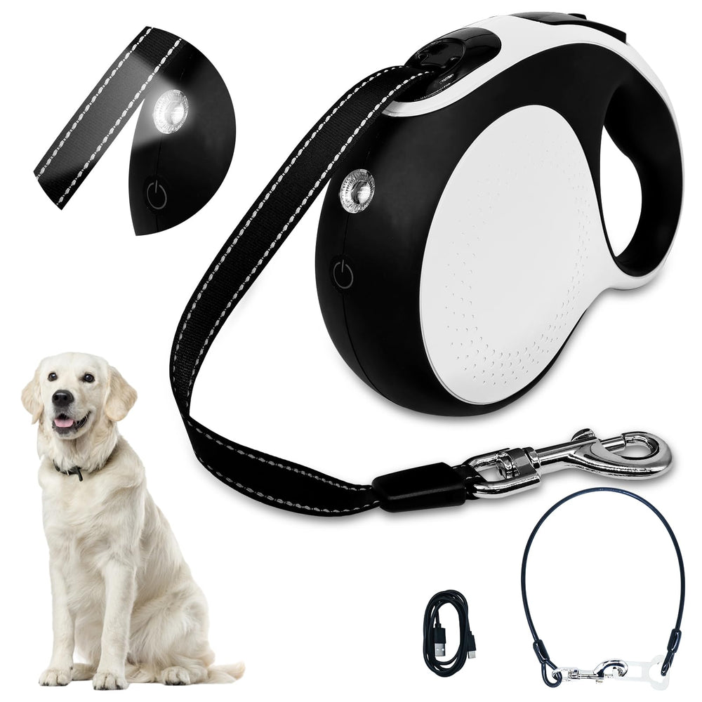 XMZALST retractable leash 16ft extended reach for controlled walks.