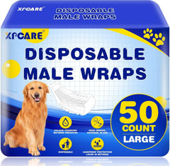 XPCARE disposable dog diapers large package shot showing value pack for long-lasting protection