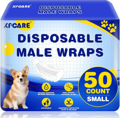 XPCARE small male dog wrap packaging for quick on-the-go changes.