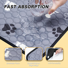 X.P.Made waterproof-dog-potty-pad-absorbent keeps surfaces dry and clean.