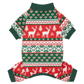 XPUDAC dog Christmas pajamas back view for festive photos and warm winter outings.