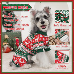 XPUDAC dog Christmas pajamas chest-pattern close-up for holiday print detail and cozy warmth.