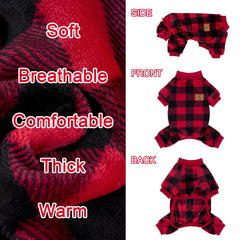 XPUDAC dog pajamas easy-on neck cuffs facilitate quick dressing and secure fit.