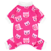 XPUDAC dog pajamas rear view show pig pattern on soft breathable fabric for cozy nights.