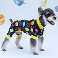 XPUDAC dog pajamas soft material closeup shows plush fabric for cozy warmth