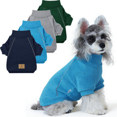 XPUDAC dog sweaters front view in gray shows warm fleece for cold-weather walks