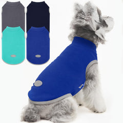 XPUDAC four-pack fleece dog sweaters front view, cozy warmth for chilly walks.