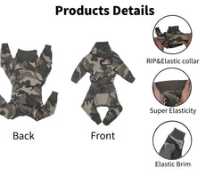 Xqpetlihai recovery shirt shown as cone-alternative comfort while protecting wounds.