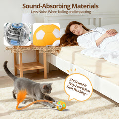 XRG Cat Toy Ball touch activation demo highlighting energy-saving play.