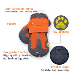XSY&G dog boots anti-slip sole provides stable footing on tile and pavement.