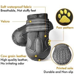 XSY&G dog boots rugged anti-slip soles provide stable traction on tile and sand.