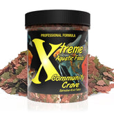 Xtreme Aquatic Foods CCF packaging showing premium community flakes for easy feeding