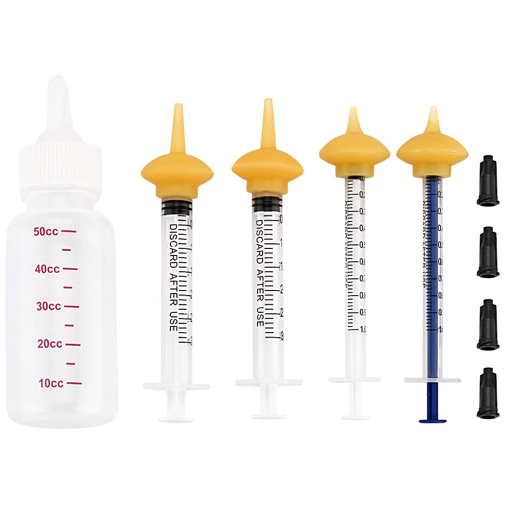 Xuanda pet feeding bottle 50ml showing clear capacity and compact design for precise feeding.