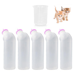 Xuandea 5pack kitten bottle set for newborn pets with safe feeding design.
