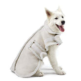 Xuanqifc dog winter jacket back view for chilly outdoor walks with warm protection