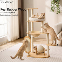 XUHOCHO scratching ball and board encourages active play and claw maintenance.