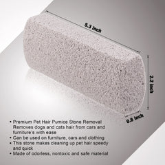 Xuniea pet hair remover pumice stone on couch surfaces to lift dog and cat fur.