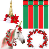 XunYee horse horn floral-spiral enhances show-ready styling for events