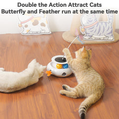 Xuyub 3in1 interactive toy feather ambush captures cat attention for chase and batting fun.