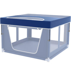 XVISHX puppy playpen cover durable fabric showing 42x42 fit and escape prevention