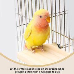 Xvnoesza small-animal-climbing-platform-wood-2 — stable platform for birds and small pets.