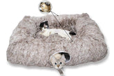 XxingSheep 4 Cave XL Cat Tunnel Bed exterior provides a cozy hideaway for curious indoor cats.