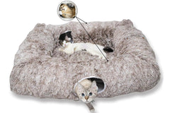 XxingSheep 4 Cave XL Cat Tunnel Bed exterior provides a cozy hideaway for curious indoor cats.