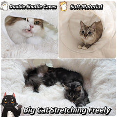 xxingsheep cat tunnel hanging balls play demonstrates interactive features for cats.