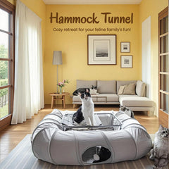 XxingSheep Elevated Hammock Bed offers breathable perch for restful naps.