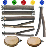 Xxmbbjy natural wood perches for cage setup—durable, grippy, bird-safe.