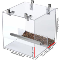Xxmbbjy No Mess Bird Feeder side view highlights easy access for refills