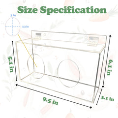 Xymoso acrylic hay rack lid closeup highlights secure closure.