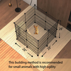 Xymoso DIY Guinea Pig Cages features anti-rust iron mesh door for safe access.