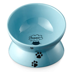Y YHY elevated cat food bowl ceramic elevates feeding for comfortable swallowing.