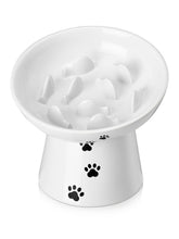 Y YYHY slow feeder bowl white 6in promotes slower meals for better digestion and enjoyment