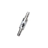 Yagote CO2 check valve angled view shows backflow protection with durable stainless steel.