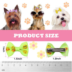 YAKA puppy bow pattern 03 looks cute on small and medium dogs.