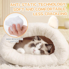 Yalemie Cat Sleeping Bag with reversible inner pocket for versatile comfort.