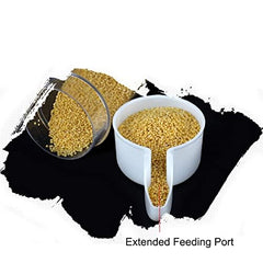 Yamibobo blue and white feeder design complements bird cages