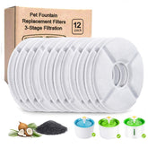 YAMOZOM cat water fountain filters pack ready for installation enhances hydration with cleaner-tasting water.