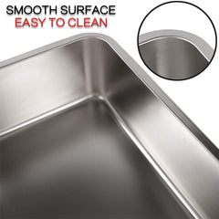 Yangbaga stainless steel litter box, non-stick surface aids quick cleaning and odor control.