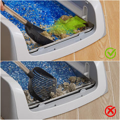 Yangbaga easy-clean litter tray—remove litter, rinse, wipe in minutes.