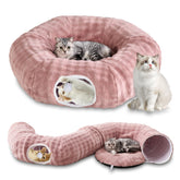 Yaning Bubble Cat Tunnel dusty pink shows a cozy pet hideaway and resting spot.