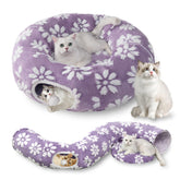 Yaning Cat Tunnel living room setup shows cozy play and rest area for pets.