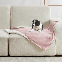 Yaning waterproof blanket on bed protects furniture from spills and pet messes.