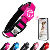 Yanwaowao Airtag dog collar hotpink close-up showing tracker-ready band for pets
