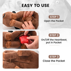 YANWIN Heartbeat Puppy Toy sturdy stitching designed for durability during chewing and play